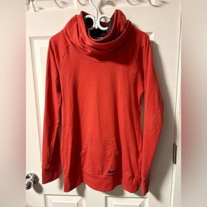 Bench Women's Red Cowl Neck Pullover with Kangaroo Pocket